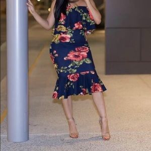 Cute ruffle boutique floral dress